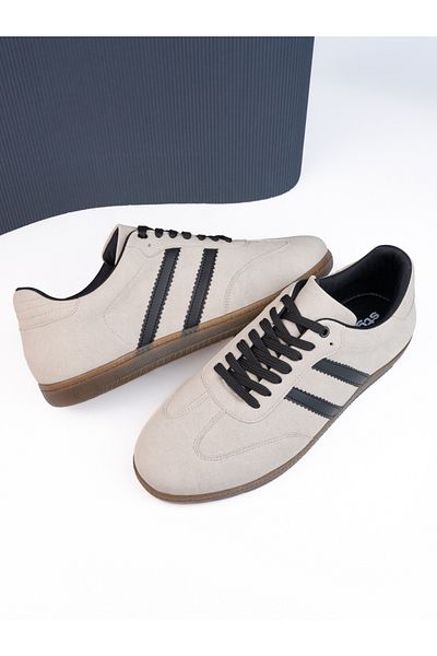 Styli Suede Upper Two Stripe Court Sneakers