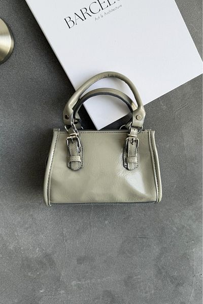 LEONAS Geantă de damă Grey Alberg Kadar - cu accesoriu curea
