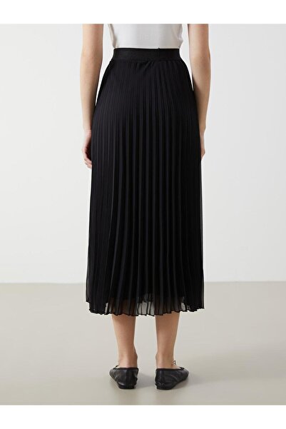 LC Waikiki Women's Pleated Skirt with Elastic Waist