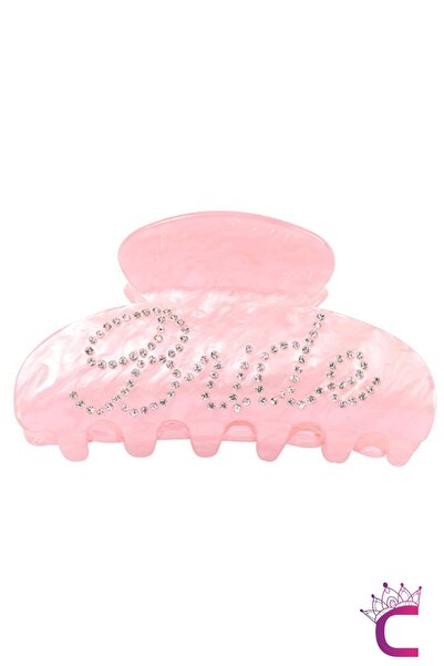 Cinderella مشبك مزلاج وردي - إكسسوار خطوبة زفاف للسيدات مقاس 10 سم