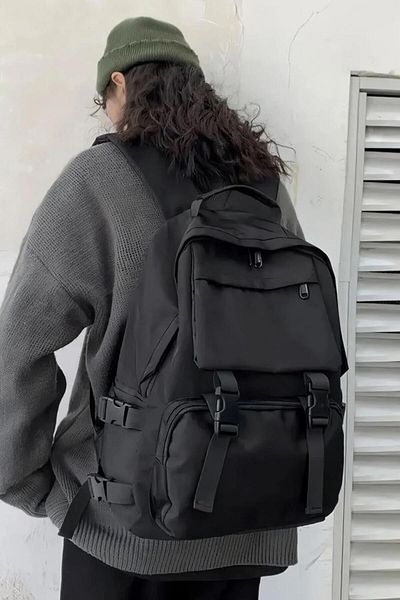 Touz Moda Μαύρο σακίδιο πλάτης Bandolier