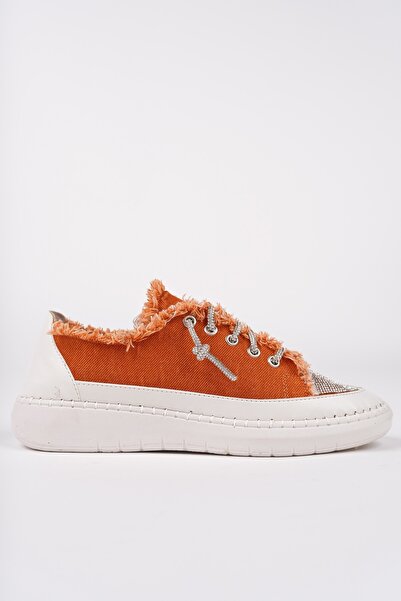 MUGGO Damsel Lace-Up Stoned Women's Casual Denim Sneaker Sneakers