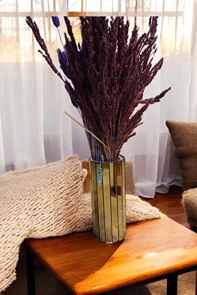 extrasepetim Μπρονζέ Κομψό Στρογγυλό Βάζο με Καθρέφτη - Διακόσμηση 20cm