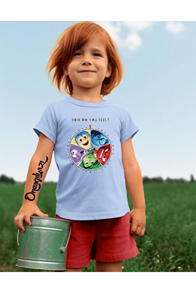 oneagılyazı Reverse Face Printed Girl's Oversize T-Shirt