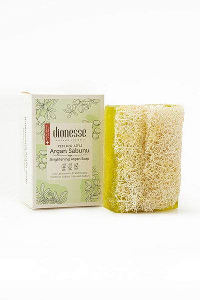 dionesse Pumpkin Fiber Argan Soap 130 Gr - Handmade, Revitalizing and Natural Vegan Care Soap