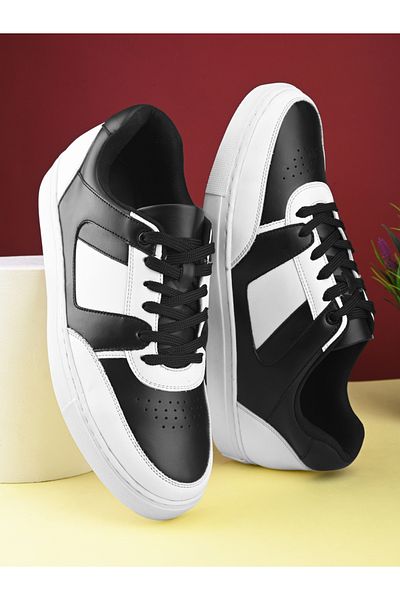 Styli Skateboard Color Block Lace Up Sneakers