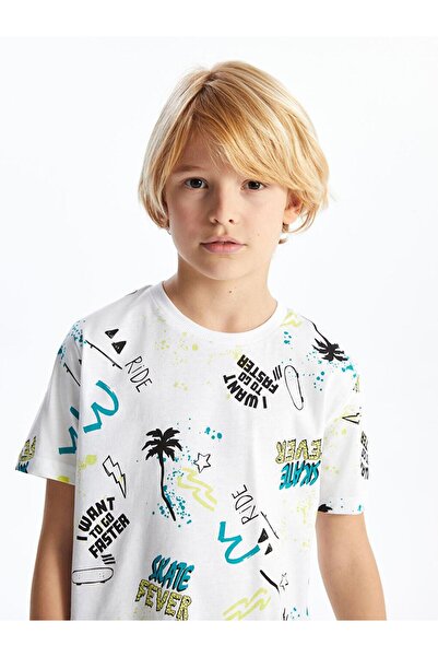 LC Waikiki Αγόρι μπλουζάκι με κοντό μανίκι με στάμπα Crew Neck (S4)