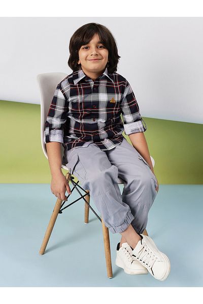 Stylo Bug By Styli Checked Roll-Up Sleeve Shirt