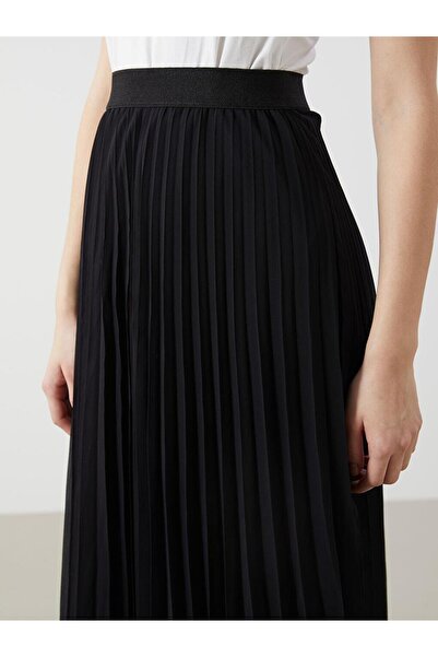 LC Waikiki Women's Pleated Skirt with Elastic Waist