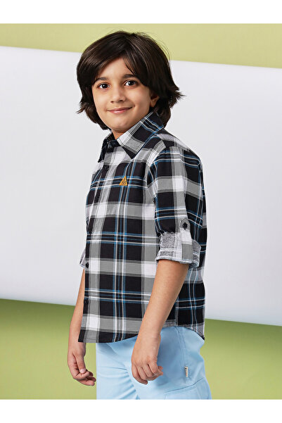 Stylo Bug By Styli Checked Roll-Up Sleeve Shirt