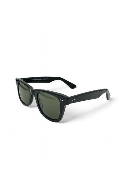 LONDON&LONDON Black Framed Rectangular Sunglasses