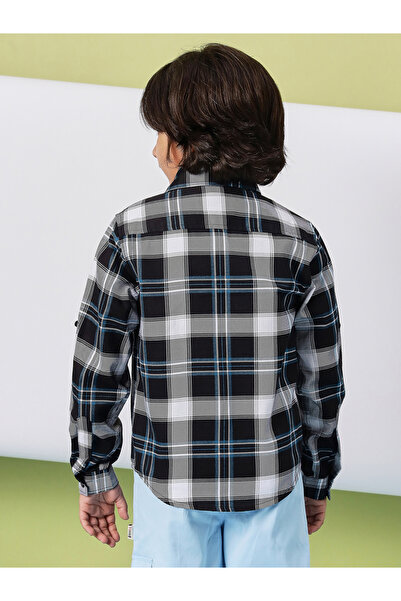 Stylo Bug By Styli Checked Roll-Up Sleeve Shirt