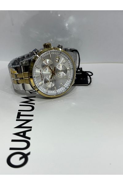 Quantum Gold & Silver Povertech Special Series 100% Steel Chorograph İ 100 m 45 mm