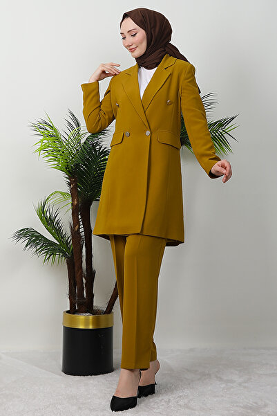 Giza Giyim Blazer Jacket Set Mustard