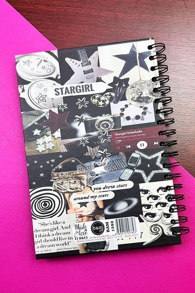 Patladı Gitti Star Gril Designed Spiral Sticker Undated Talking Agenda Weekly Planner Notebook