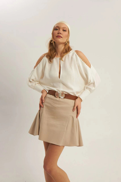 Elbikom Kuplu yüksek bel etek