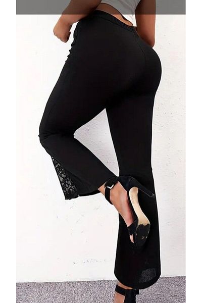 leyla sanat sanata yeni bir bakış açısı Leyla Art a New Perspective on Art Women's High Waist Heart Belt Lace Detailed Diver Pants