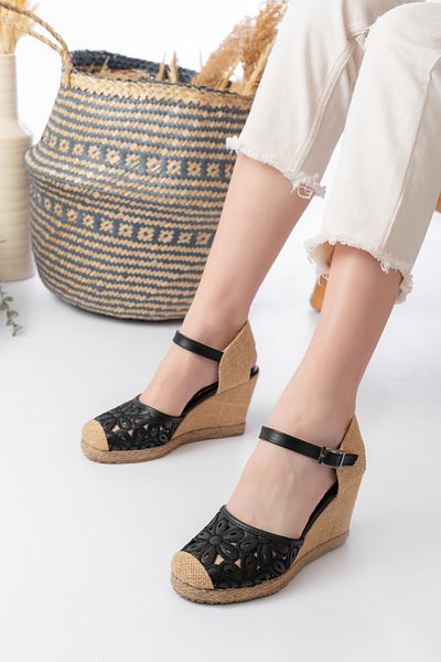 Egepass Wicked Detail Wed Heel Espadril Sandals