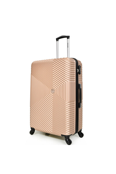 MORANO 3-Piece Unisex Morano Travel Luggage Trolley Set Gold Size 28''-24''-20'' Inches.