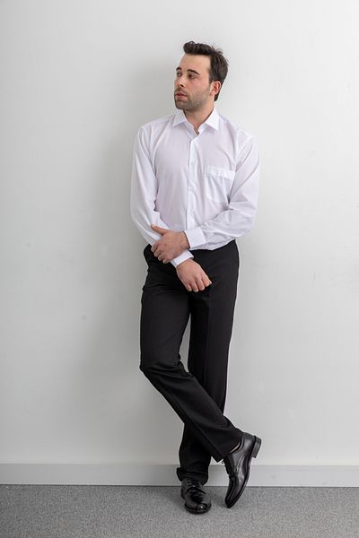 Yüksel Ergül Cămașă pentru bărbați, cu ușurință de călcat, cu tăietură clasică, cu un singur buzunar, cu guler clasic