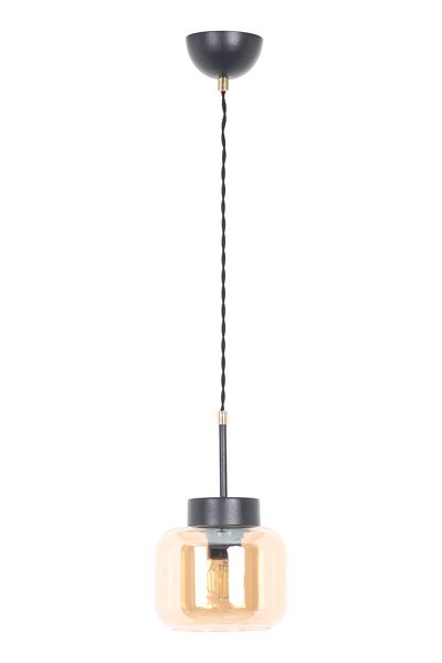 MŞ Aydınlatma Kama Black Gold Honey Glass Pendant Lamp Single Chandelier