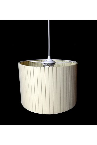TEKAY AYDINLATMA Cream Fabric Pleated Chandelier