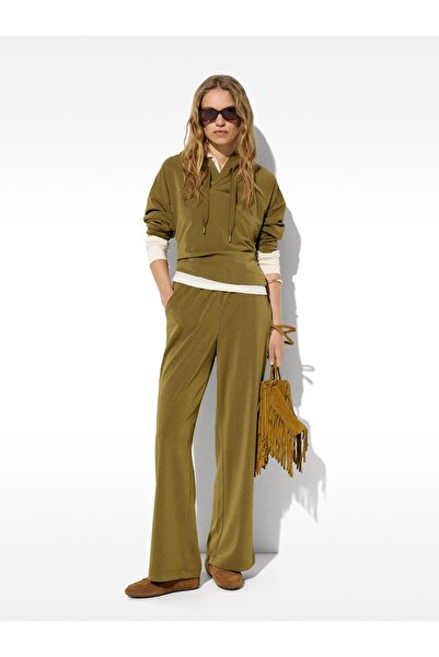 PARFOIS Elastik Bel Bantlı Bol Paça Pantolon