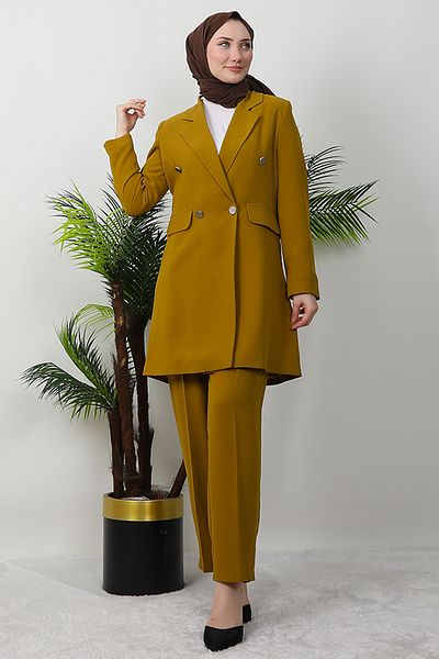 Giza Giyim Blazer Jacket Set Mustard