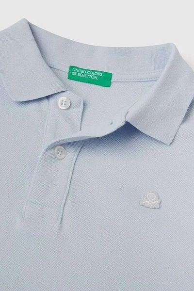 United Colors of Benetton Tricou cu logo albastru praf pentru băiat