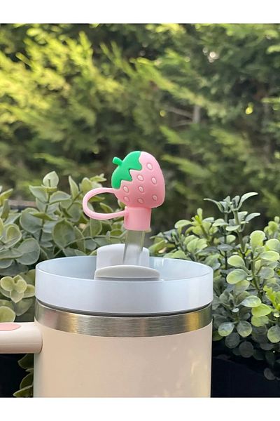 Yenigeldi 1Pcs Pink Strawberry (10mm) Pipette Stopper/ Straw Stopper