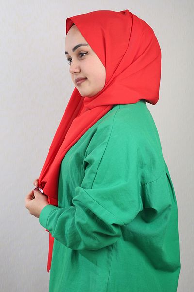 QUM İPEK Qum Silk μονόχρωμο κρεπ Voile Shawl - Μοτίβο-01 - Χρώμα-11