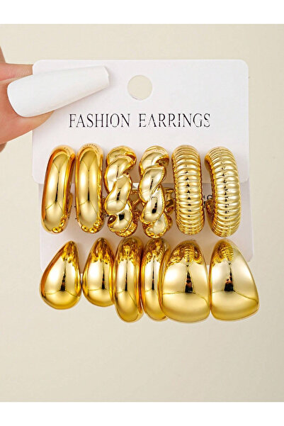 Choice AYA6182301HB 12pcs/Set Classic Fashion Twist C Shape Tear Drop Design ...