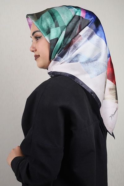 PİRAMİT Φουλάρι από ρεγιόν με σχέδιο Pyramid Luxer - Pattern-57 - Color-01