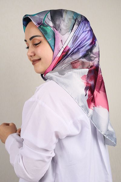 PİRAMİT Φουλάρι από ρεγιόν με σχέδιο Pyramid Luxer - Pattern-53 - Color-05