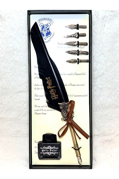 NEMOPHİLA Harry Potter Themed Ink Dip Pen Set Collectible Calligraphy Pen Gift Boxed
