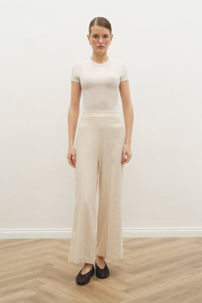 Hooopstore Visolin Iron Trace Cream Trousers