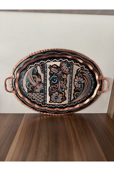 Home Bakır Tepsi Erzincan El İşlemesi 6 Kişilik Oval