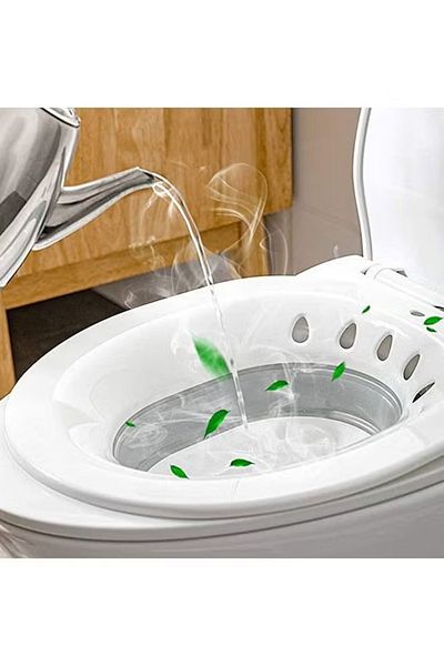 Yelajoy Portable Sitz Bath For Toilet Seat,safety And Comfort,smooth,potty For Most Bathrooms