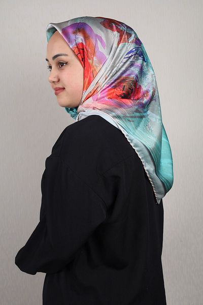 PİRAMİT Φουλάρι από ρεγιόν με σχέδιο Pyramid Luxer - Pattern-42 - Color-08