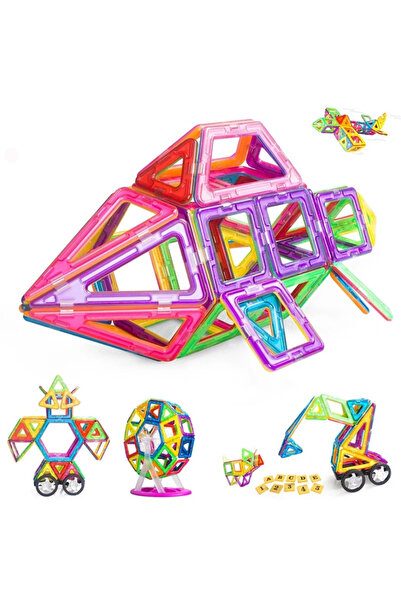 Arabest 136-Piece Magnetic Building Blocks Set,Durable Educational Diy Constr...