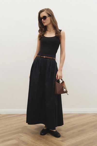 Hooopstore Lidia Pile Λεπτομερής φούστα Navy Blue