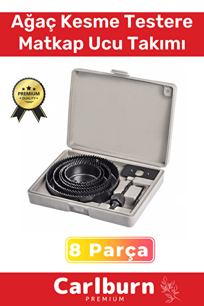 Carlburn Premium 8 Parça Panç Seti Ağaç Kesme Alyan Anahtarlı Alçıpan Tavan K...