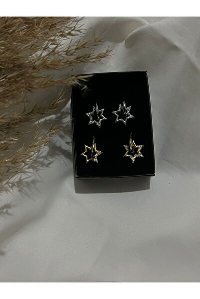 Jewerly Yıldız model sallanan çelik paslanmaz küpe