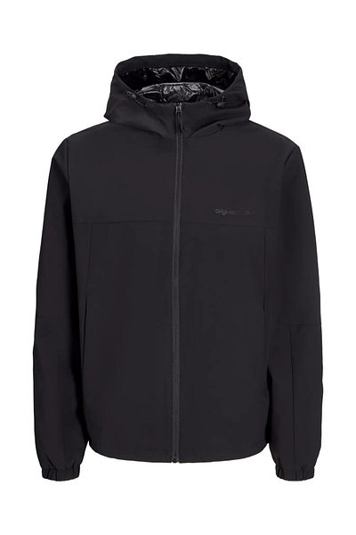 Jack & Jones جاك و جونز 12272898   سترة معطف واق من المطر باللون الأسود للرجال سترة Jorvesterbro
