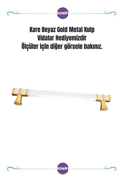 Kawin Mâner pătrat Aur alb Aur 128 mm Ușă Dulap Vestiar Mâner sertar Eros Inoxidabil Antic 13 Cm