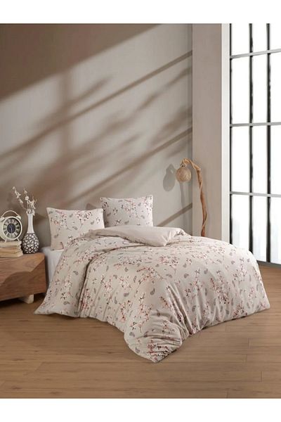 uykulife home collection ΣΕΤ ΠΑΠΛΩΜΑΤΟΣ ΜΕ ΧΕΙΡΟΠΟΙΗΤΕΣ ΡΟΖ ΛΟΥΛΟΥΔΕΣ ΔΙΠΛΗΣ ΧΡΗΣΗΣ ΚΑΙ ΛΑΣΤΙΧΟ