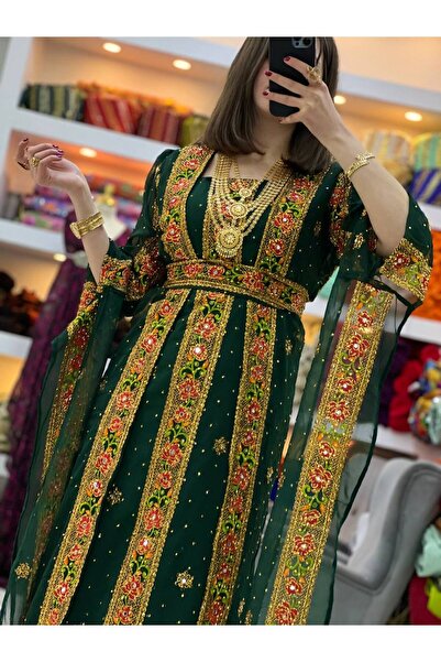 SOLİN YÖRESEL Kadın Yöresel Elbise Düğünük Kaftan Abiye