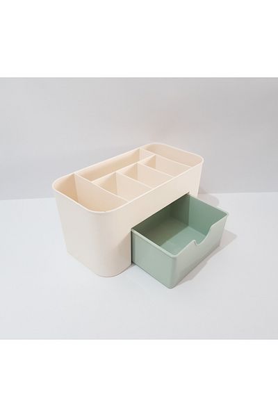 renkli çiçekler Plastic Drawer Makeup Organizer
