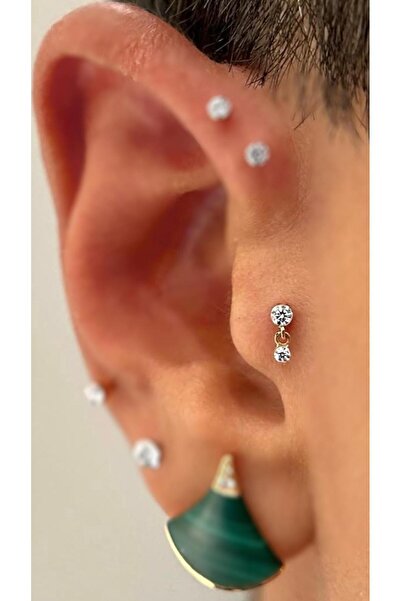 Arescollection 1 adet G23 TİTANİUM ( TİTANYUM) HELİX TRAGUS CONCH UYUMLU PİERCİNG