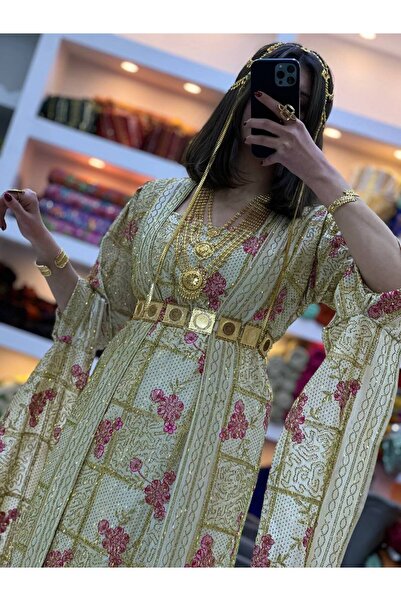 SOLİN YÖRESEL Kadın Yöresel Elbise Düğünlük Kaftan Abiye Full Boncuk İşlemeli